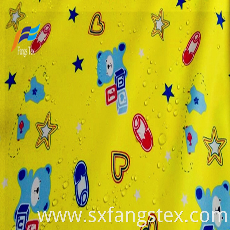 Polyester 190T PVC Taffeta Printed Waterroof Children Fabric 7